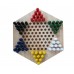 FixtureDisplays®Wood Chinese Checkers 60-PC Jump Board Game Tiaoqi Board Game Up to 6 Strategy 18614